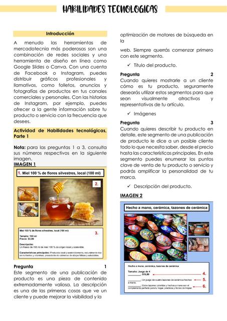 1. Habilidades Tecnológicas