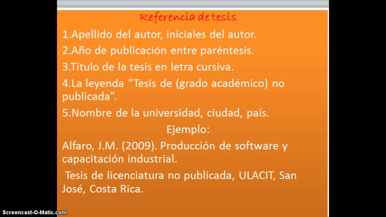 Cómo Citar una Tesis Doctoral en APA