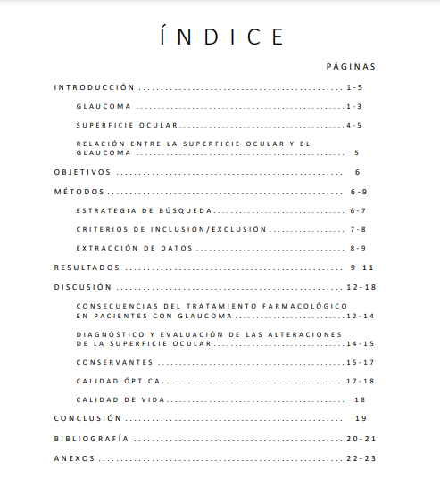 Crear el índice TFG con una tabla de contenidos de Word