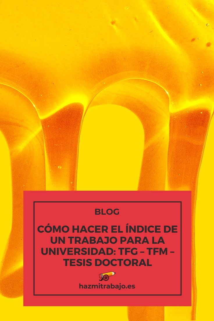 Ejemplos de índice de un TFG