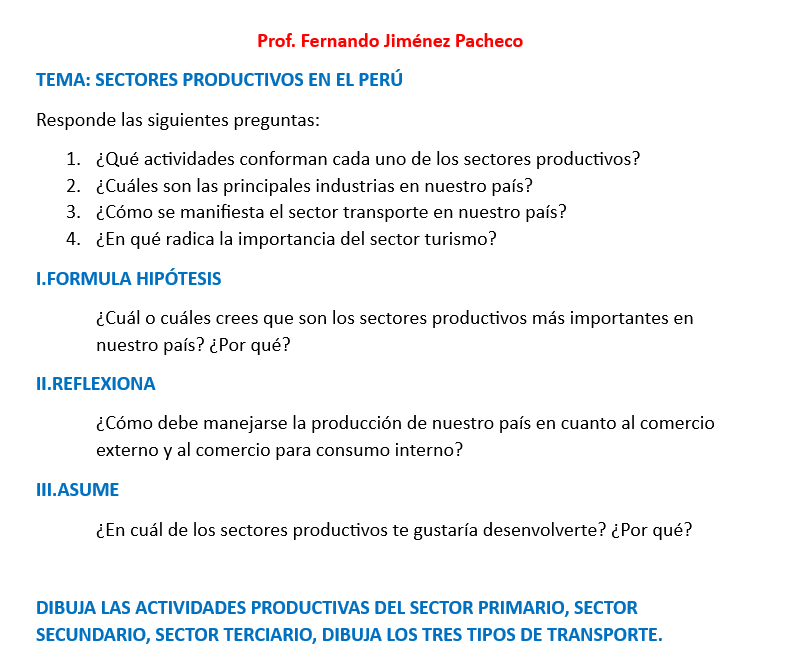 Geografía y sectores