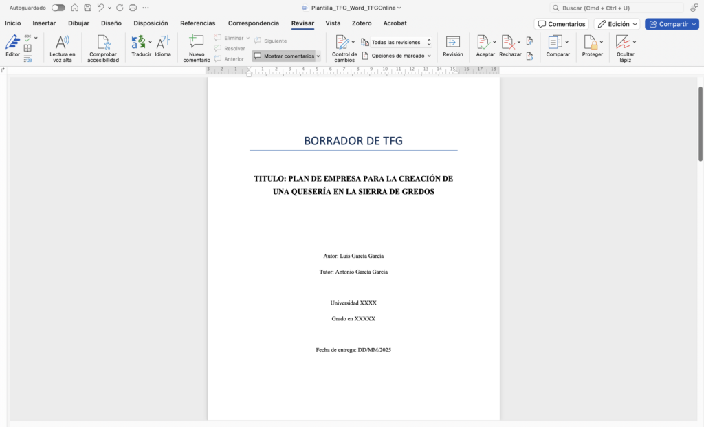 Introducción al Diseño de una Portada de TFG