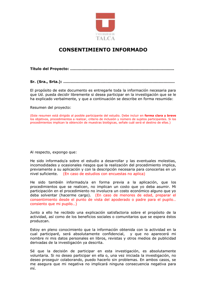 Preparándote para participar en la investigación